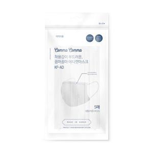 [꼼마꼼마] 에티켓비말마스크 KF-AD 대형 흰색 5매X5set