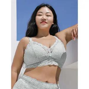 [하프클럽/컴포트랩]빅사이즈 플로럴 홑겹 브라렛 단품