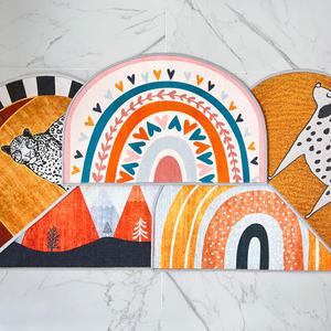 리빙엠 단모 반달발매트 욕실 화장실 주방매트 5종