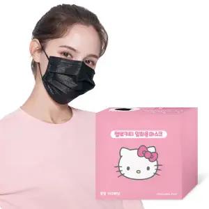[프로월드컵][PWX]헬로키티 중형 블랙마스크Q(100매)