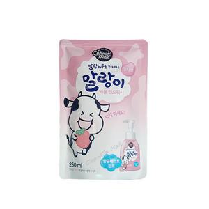 애경) 샤워메이트 말랑카우를 좋아하는 말랑이 버블 핸드워시 딸기향 리필 250ml x1개