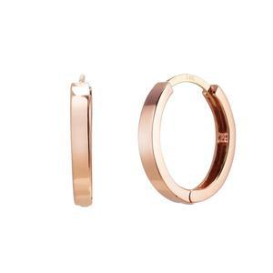 [모아르]14K 골드핀 원터치 링 귀걸이 12mm 평 디자인