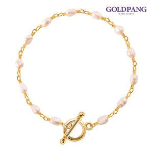 [골드팡] 오프화이트 담수진주 토글팔찌