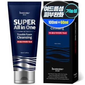 아케이 옴므 슈퍼올인원 여드름완화 트러블 폼클렌징, 1개, 160ml
