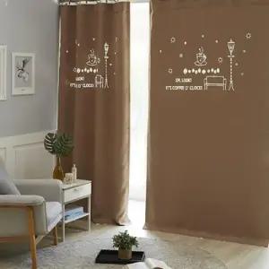 아트박스 엘르비 휴식시간 레이저 암막커튼 130x230)2장