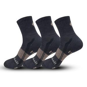 몽벨 넘버원 등산 양말 남성용 쿠션 중목 MB-S07, 차콜, 3족