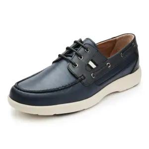 [롯데백화점]랜드로바 남성화 남자구두 볼넓은 광폭 컴포트 비즈니스 캐주얼화 네이비 LANOXC2306MF2