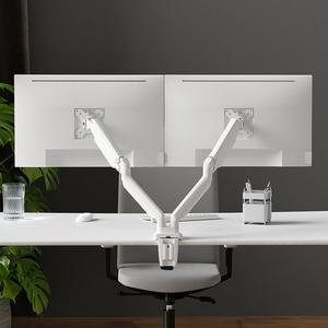 [펠로우즈] PT 듀얼 모니터암 거치대 화이트(80563) USB 3.0포트