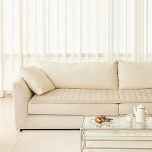 [라이크홈]고밀도 밍크 극세사 누빔 소파패드 4인용 코지베이지