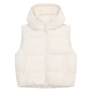 [소이] 여자 겨울이월 크림후드웰론조끼(23W0155)