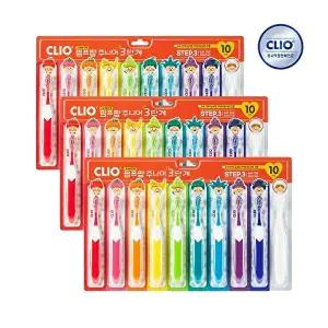 [크리오]크리오 펌프 팝 어린이칫솔 초등 주니어 3단계 10개입 x3개(총 30개)