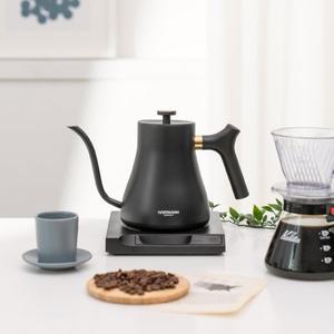 [이데컴퍼니]하트만 프리미어 전기드립 커피포트 (블랙) 미세 온도조절 핸드드립 보온 미니 티포트