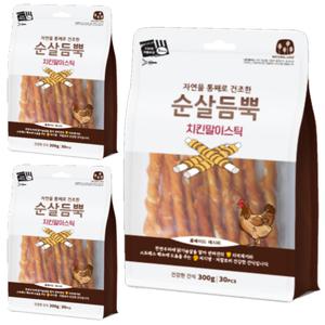 건강한 간식 순살듬뿍 치킨말이스틱 300g 3개
