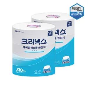 크리넥스 에어셀 점보롤 화장지 스마트 310m 3롤 x 2팩 45391