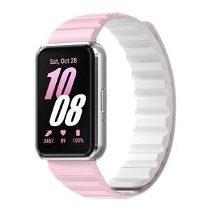 갤럭시 핏3 실리콘 마그네틱 스트랩 화이트/핑크