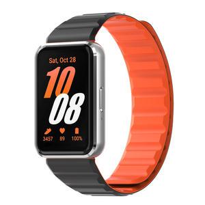갤럭시 핏3 실리콘 마그네틱 스트랩 블랙/오렌지