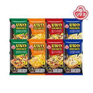 [오뚜기] UNO 사각피자 콤비네이션 120g x 2개+치즈 91g x 2개+불고기 99g x 2개+고르곤졸라 91g x 2개