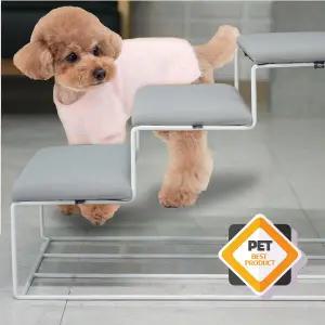 아트박스/와이디몰 강아지 수납형 계단 3단 스텝 몽글이 오픈형 계단