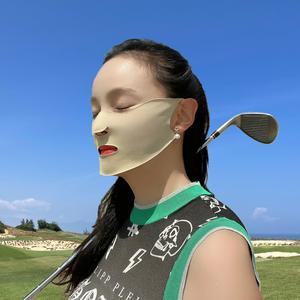 오픈형 자외선 차단 썬 쿨링 마스크 골프 등산 자전거 테니스 여성 얼굴 햇빛 가리개