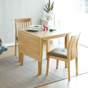 공간활용 접이식 메드퍼드 제시 2인 확장형 식탁세트/의자 2개