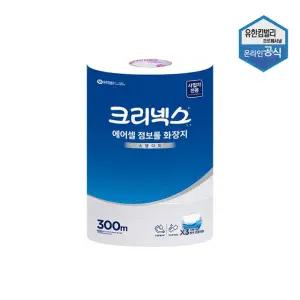 크리넥스 에어셀 점보롤 화장지 300m 1겹 4롤 45386
