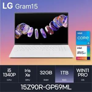 LG전자 그램15 LG 15Z90R-GP59ML W11PRO ( D5-32GB / 1TB ) HMC 15인치 사무용