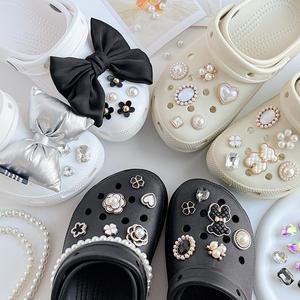 [퍼니펀] 샤비츠 세트 왕 리본 보석 진주 큐빅 신발 장식 악세사리 파츠 슈즈 참 꾸미기 신꾸 모음