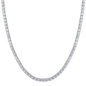 [한국금다이아몬드]14K 2부 랩 다이아 테니스 목걸이 4프롱 다이아몬드