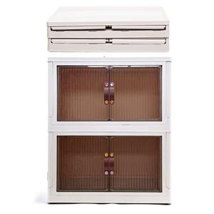 [청소앤] 이동식 폴딩수납장 2단 적층형 대형 폴딩박스 수납함 2단정리함