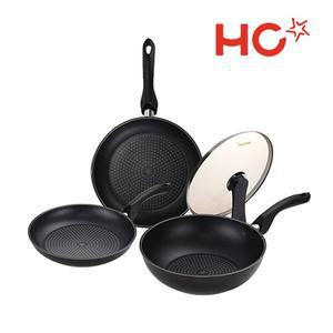 [해피콜] 매시브 다이아몬드 인덕션 프라이팬 4종세트(F24+F28+W28/L28)..