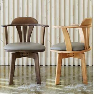 [아이캐슬][무료배송] 스윙 카파 팔걸이 360 원목 회전의자 식탁의자 B-609