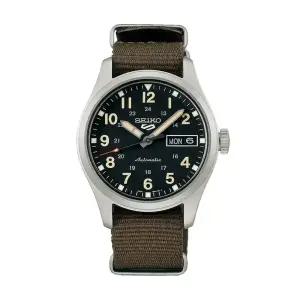 세이코 남성 남자 카키 브라운 실버 오토매틱 나토시계 SRPJ85K1