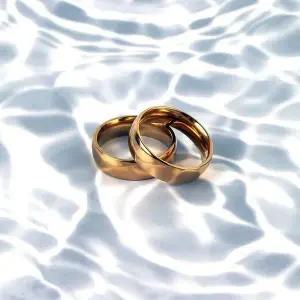 [하프클럽/셀러허브_여성트랜드패션]ONM 금색 써지컬스틸 티타늄반지 악세