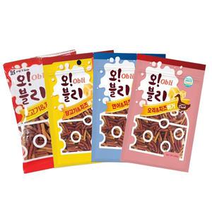 오블리 강아지 치즈버거100g 노즈워크간식 소고기치즈100g