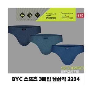 비와이씨 스콜피오 남성 기능성 3매입 삼각팬티 빅사이즈 2234