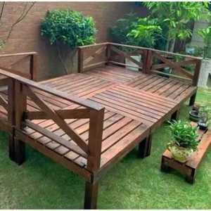 조립식 평상 야외 마루 x 정자 세트 야외용 소파