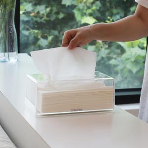 스토리빙 투명 아크릴 휴지케이스 각티슈케이스 소형