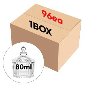 캔들 용기 메리고 라운드 투명 80ml X 96개 아로마향초 만들기 디퓨져공병 가정용 인테리어소품 DIY