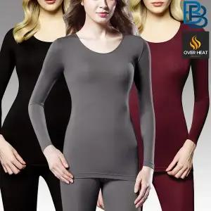 비앤비 프리미엄기모오버히트여성내의상의단품