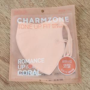 참존 톤업 핏 마스크 대형-로맨스업 코랄 1매