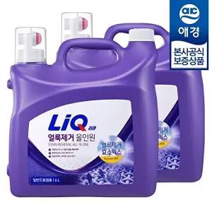 [애경][비밀] 리큐 얼룩제거 올인원 일반드럼겸용 액체세제 6L x2개