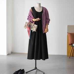 (안나앤플러스) 쥬드 기모 레이어드 원피스[드레스DQG15] 빅사이즈