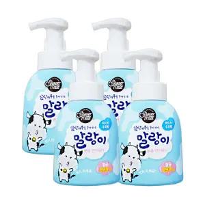 애경 샤워메이트 말랑이 버블 핸드워시 화이트우유향 300ml 4개 손세정제