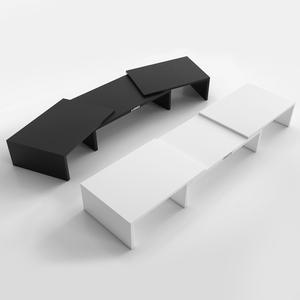 [루덱] 듀얼모니터 받침대 블랙 화이트