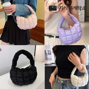 [지아네세탁소] 포텐패딩백 토드백 엠보싱가방 미니손가방 여성가방