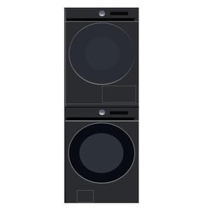 BESPOKE 그랑데 AI 드럼 세탁기+건조기 WF25D20CVVP 25/20kg (올인원컨트롤)+상단 설