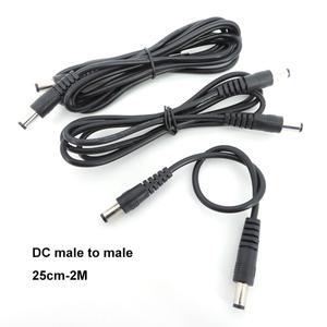 0.5m/1M/2M 12V DC 남성-남성 플러그 전원 공급 장치 M/M 커넥터 케이블 5.5mmx2.1mm CCTV 카메라 어댑터