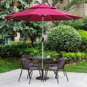 파라솔테이블 세트 테라스 야외 플라스틱 라탄 카페