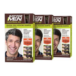 남성용 컨트롤 GX 그레이 리듀싱 샴푸 더 강하고 건강한 모발을 위한 점진적 헤어 컬러 4 FL OZ - 3 팩 (포장은 다를 수 있음)