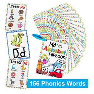 알파벳 26 글자 156 파닉스 단어 영어 플래시 카드 조기 개발 교육 장난감 어린이 어린이 몬테소리 학습 T